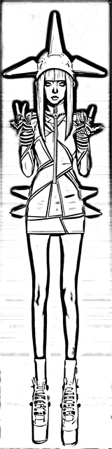 Free colorable bookmarks of an alternative woman